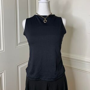 Vintage 90’s Anxiety Cafe black backless tank top